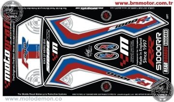 Bmw S1000RR 2009-2011 Model Motografix Tank Pad+Damla Sticker Takımı