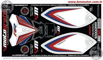 Bmw S1000RR 2009-2011 Model Motografix Tank Pad+Damla Sticker Takımı