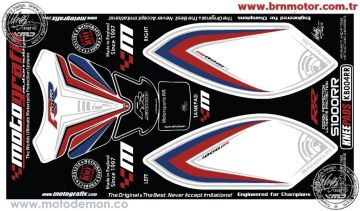 Bmw S1000RR 2009-2011 Model Motografix Tank Pad+Damla Sticker Takımı