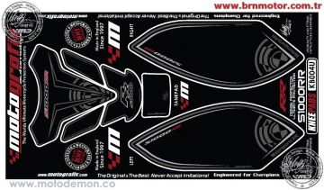 Bmw S1000RR 2009-2011 Model Motografix Tank Pad+Damla Sticker Takımı