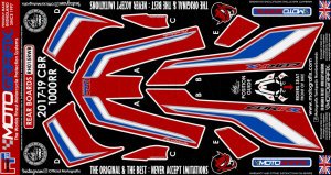 Honda Cbr 1000RR 2017-2019 Model Damla Sticker