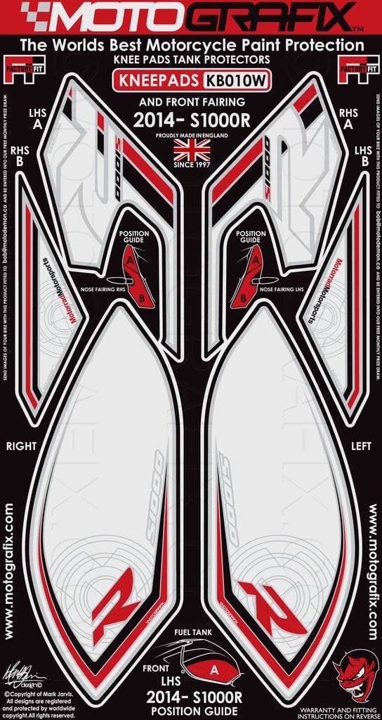 Bmw S1000R 2014+ Model Motografix Damla Sticker Takımı