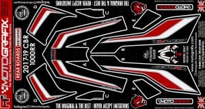 Honda Cbr 1000RR 2017-2019 Model Damla Sticker