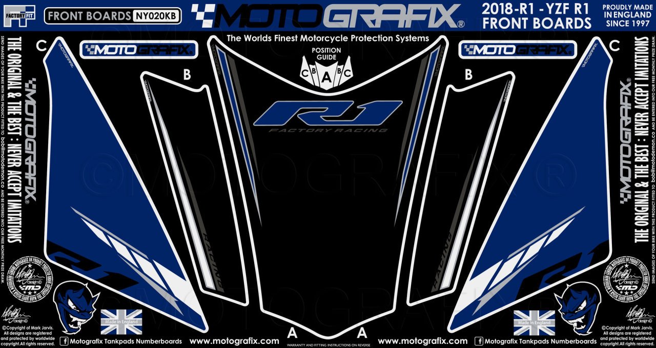 Yamaha Yzf R1-Yzf R1M 2015-2019 Model Damla Sticker