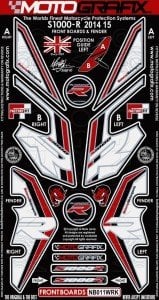 Bmw S1000R 2014+ Model Yan Grenaj Sticker Takımı