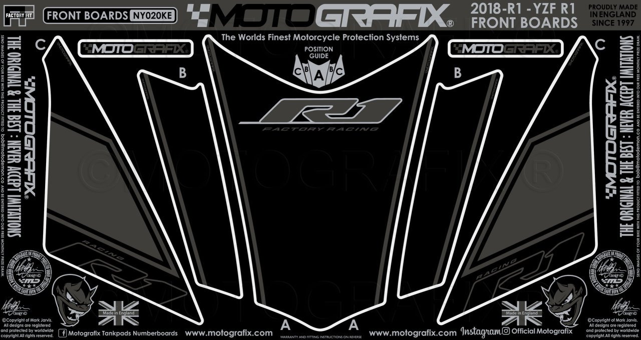 Yamaha Yzf R1-Yzf R1M 2015-2019 Model Damla Sticker