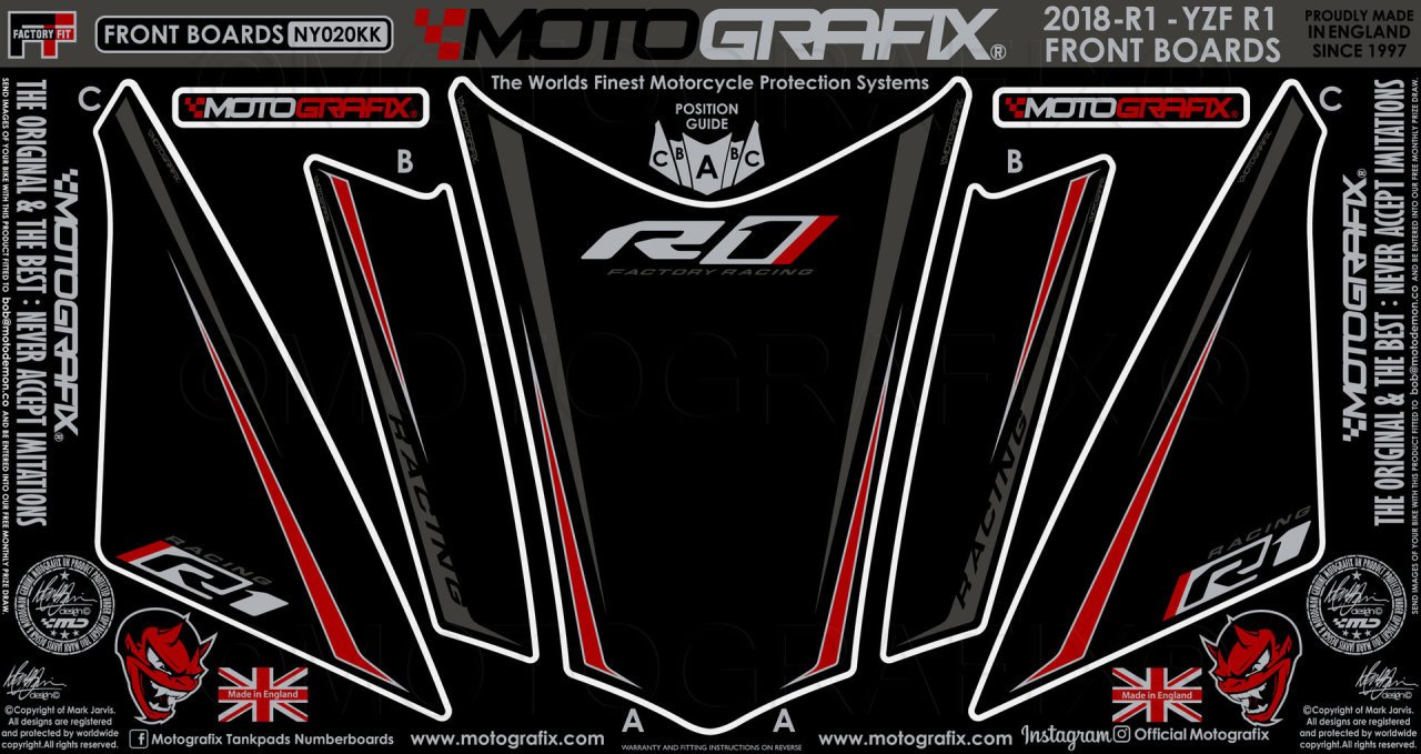 Yamaha Yzf R1-Yzf R1M 2015-2019 Model Damla Sticker