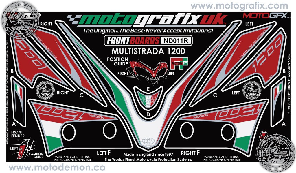 Ducati Multistrada 1200 2010+ Sticker Takımı