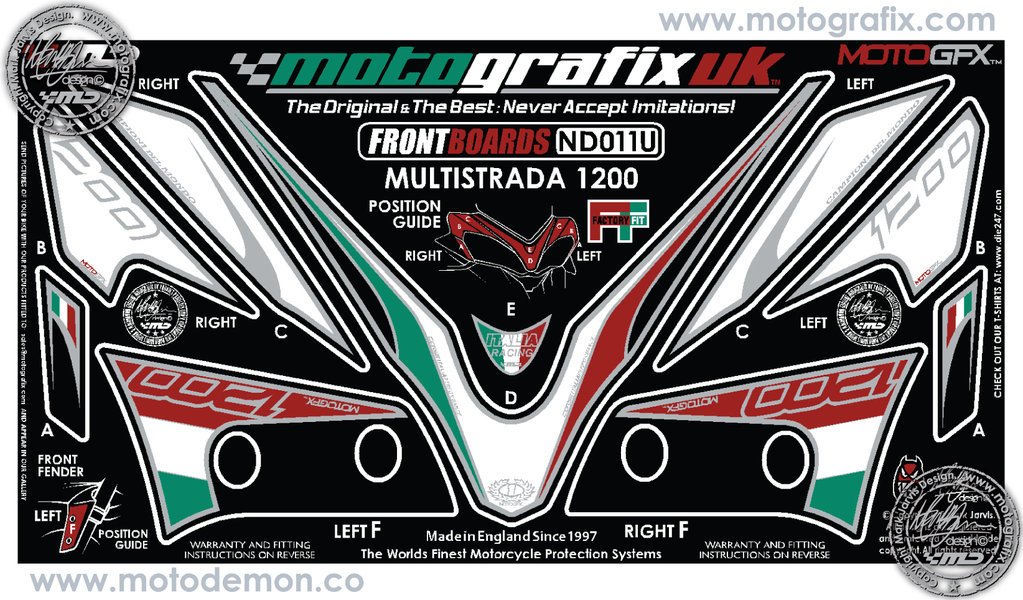 Ducati Multistrada 1200 2010+ Sticker Takımı