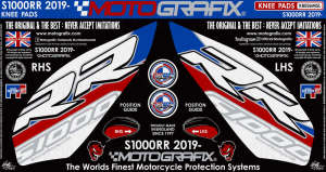Bmw S1000RR 2019+ Model Motografix Tank Pad+Damla Sticker Takımı