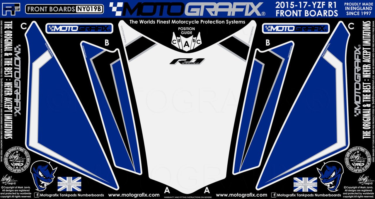 Yamaha Yzf R1-Yzf R1M 2015-2019 Model Damla Sticker