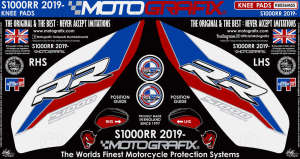 Bmw S1000RR 2019+ Model Motografix Tank Pad+Damla Sticker Takımı