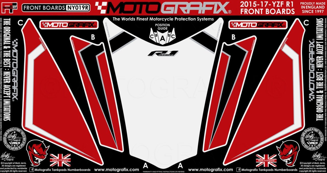 Yamaha Yzf R1-Yzf R1M 2015-2019 Model Damla Sticker