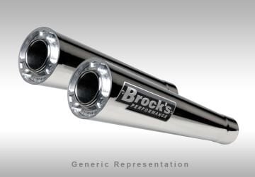 Kawasaki Zx 14R 2008-2011 Brock's Short Meg Paslanmaz Çelik Çift Tüp Egzoz