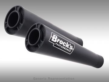 Kawasaki Zx 14R 2008-2011 Brock's Short Meg Siyah Çift Tüp Egzoz