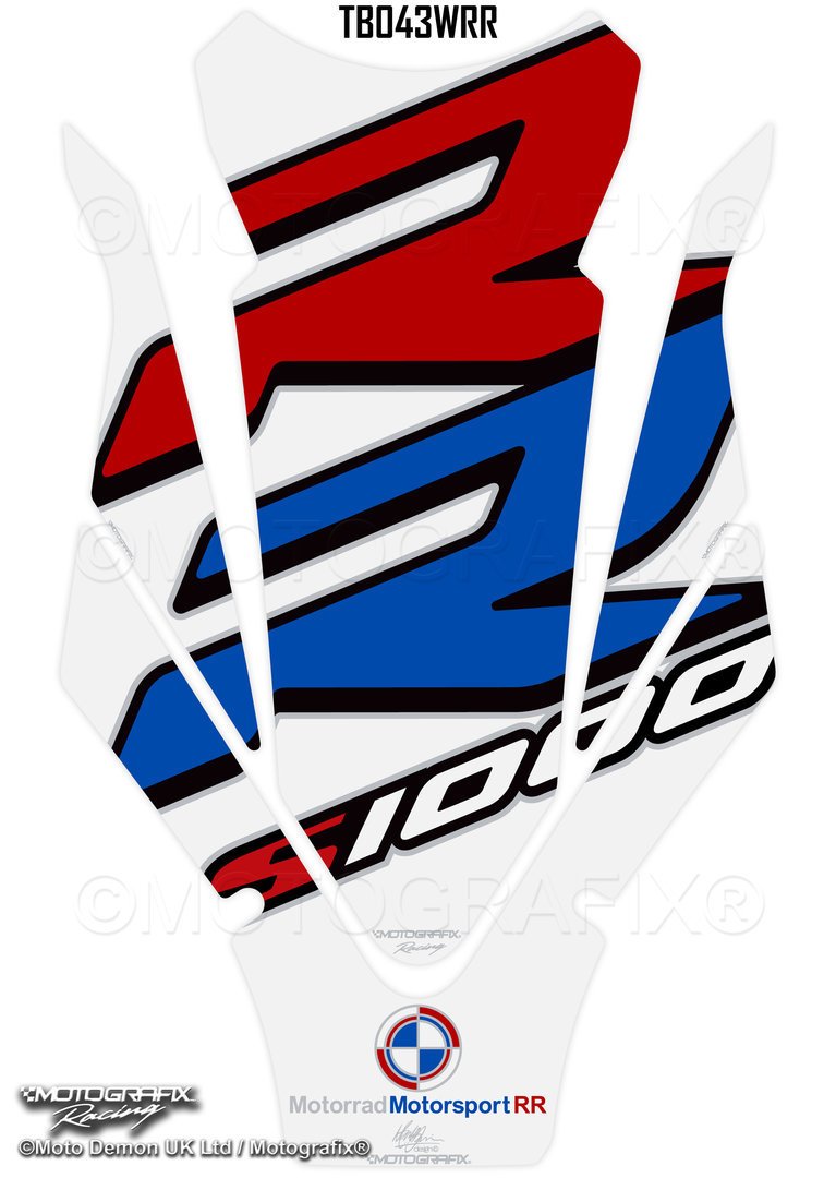 Bmw S1000RR 2019+ Model Motografix Tank Pad