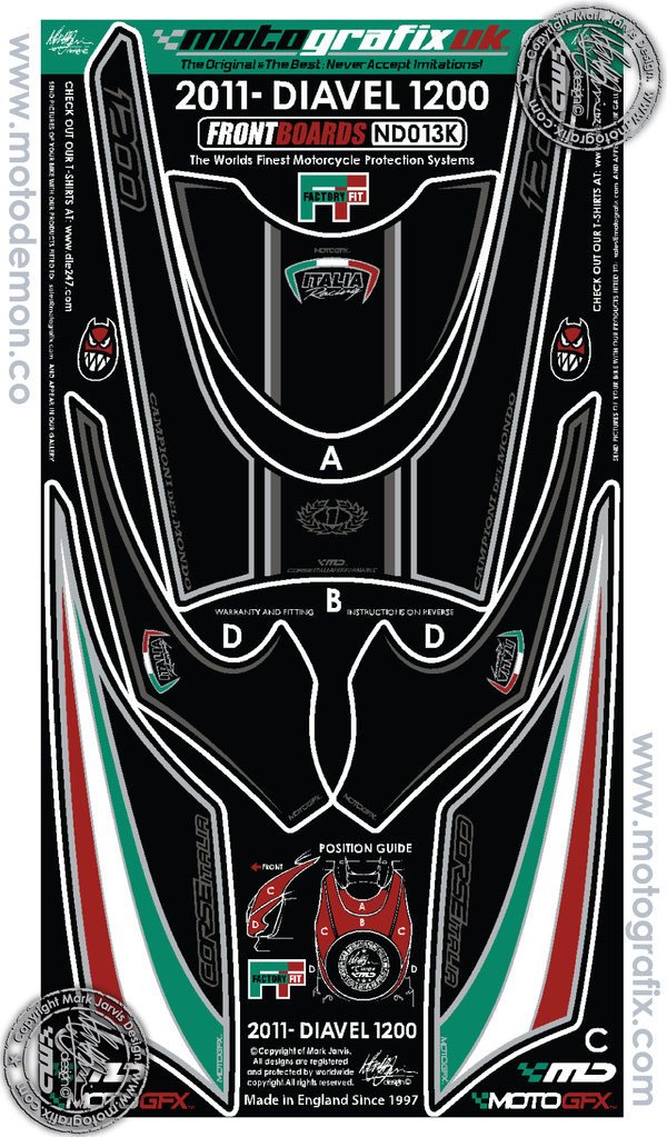 Ducati Diavel 1200 Sticker Takımı