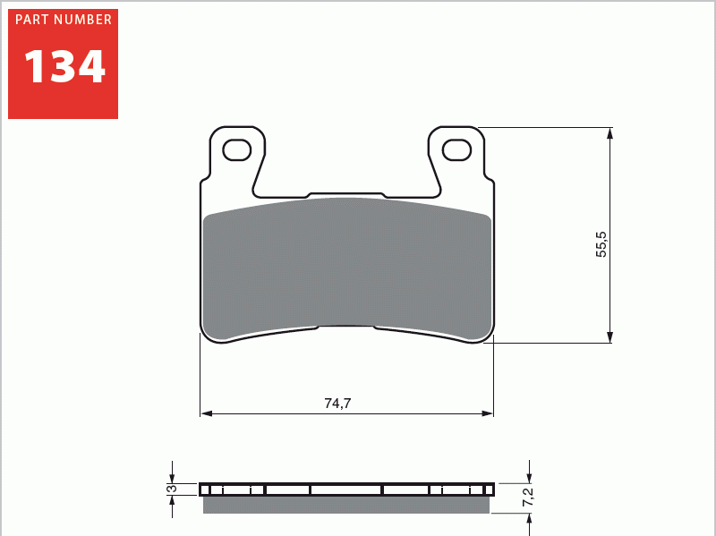 Honda CBR 929RR 00-01 Model Ön Fren Balatası 134 Ad Serisi