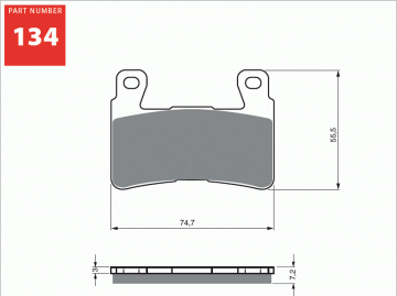 Honda CBR 929RR 00-01 Model Ön Fren Balatası 134 S3 Serisi