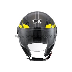 AGV Blade Human Blk Metal/Silver/Yellow Kask