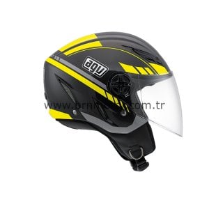 AGV Blade Human Blk Metal/Silver/Yellow Kask