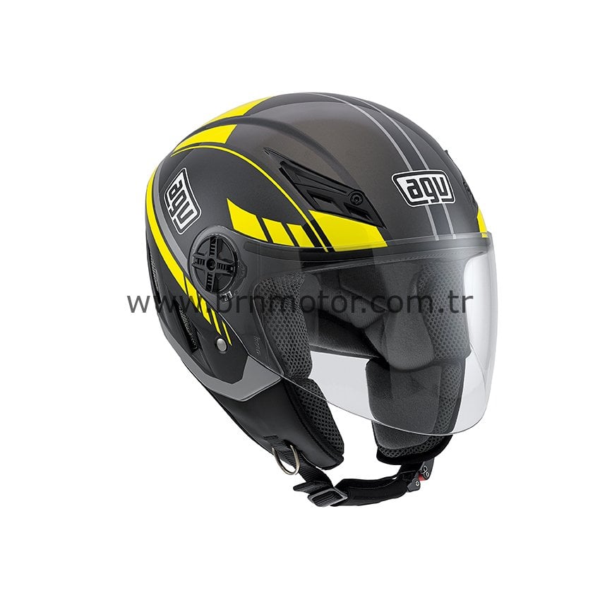 AGV Blade Human Blk Metal/Silver/Yellow Kask