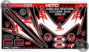Suzuki Gsx R1300 Hayabusa 2008-2019 Model Motografix Damla Sticker