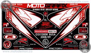 Suzuki Gsx R1300 Hayabusa 2008-2019 Model Motografix Damla Sticker