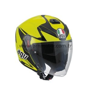 Agv K-5 Jet Threesixty Yellow Fluo/Black Kask