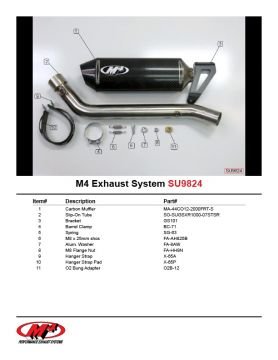 Suzuki Gsx R1000 2007-2008 M4 Karbon Tüp Egzoz