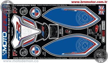 Bmw S1000RR 2012-2014 Model Motografix Tank Pad+Damla Sticker Takımı