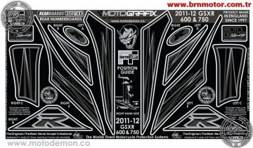 Suzuki Gsx R600 Gsx R750 2011-2012 Model Motografix Damla Sticker