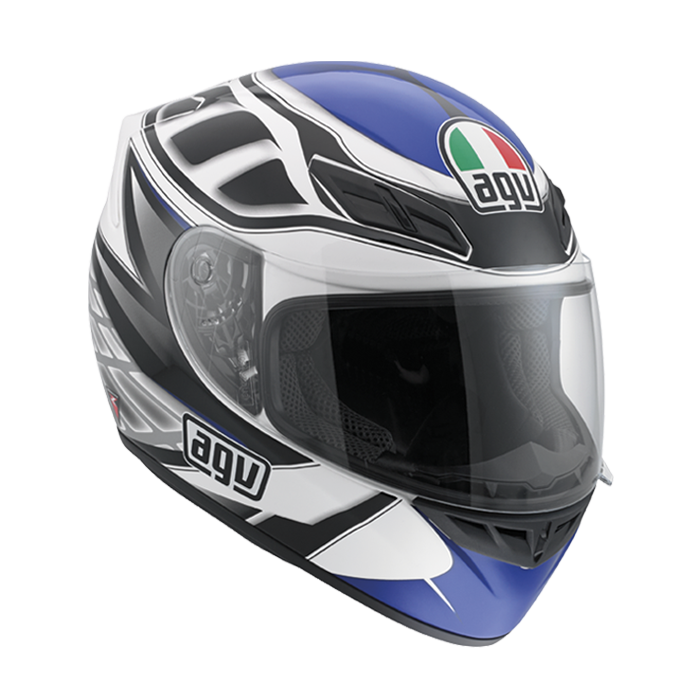 AGV K4 Diapason White Black Blue Full Face Kask