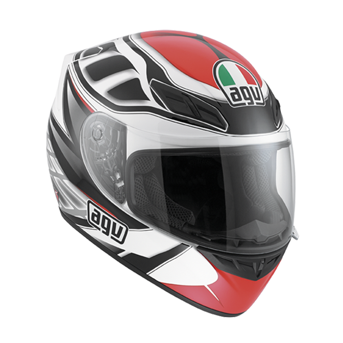 AGV K4  Diapason White Black Red Full Face Kask
