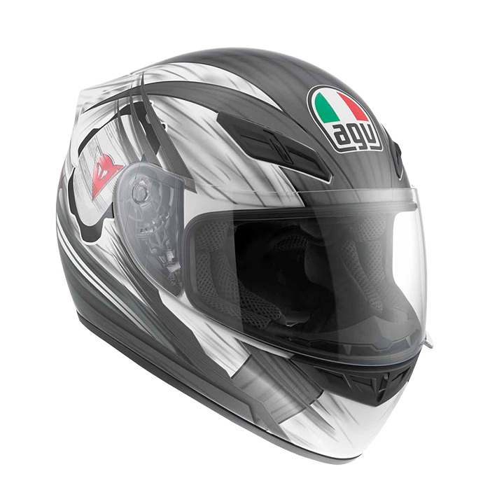 AGV K4 Hang On White/Gun Metal Full Face Kask