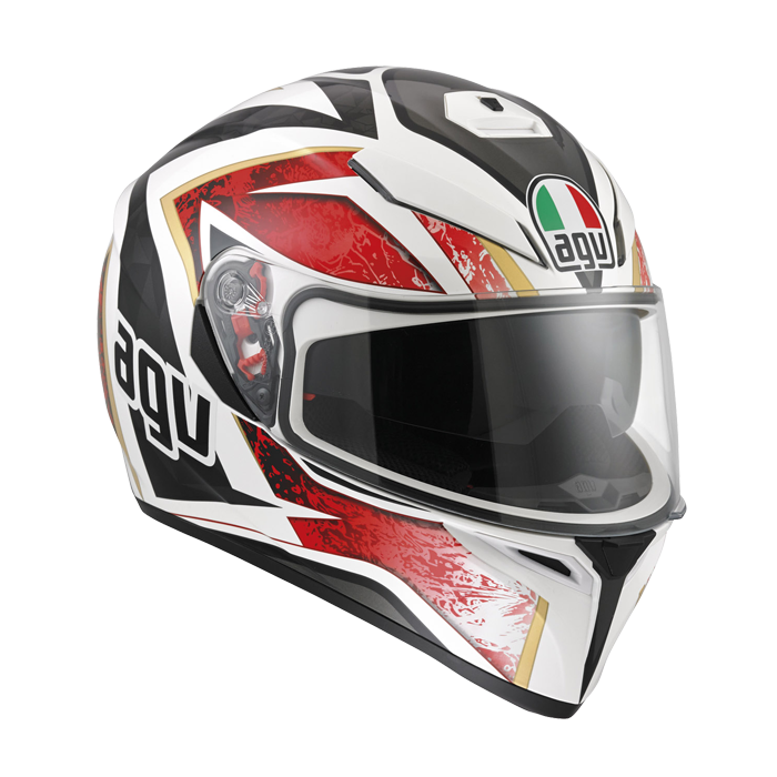 AGV K-3 SV Vulcan White/Black/Red Full Face Kask