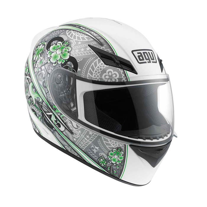AGV K-3 Crew White Silver Lime Full Face Kask