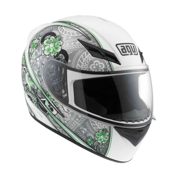 AGV K-3 Crew White Silver Lime Full Face Kask