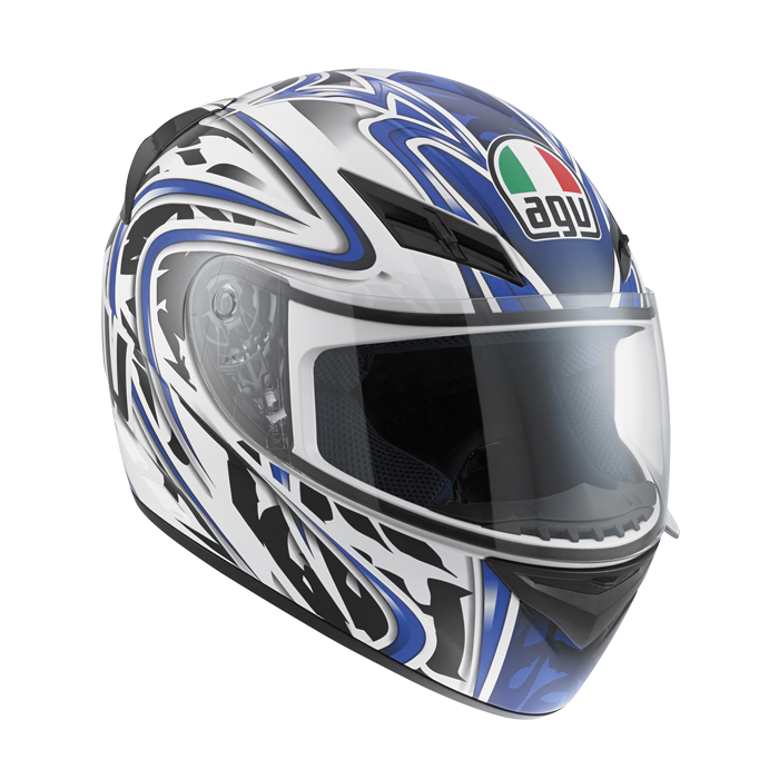 AGV K-3 Wire White Blue Full Face Kask
