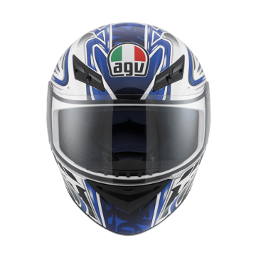 AGV K-3 Wire White Blue Full Face Kask