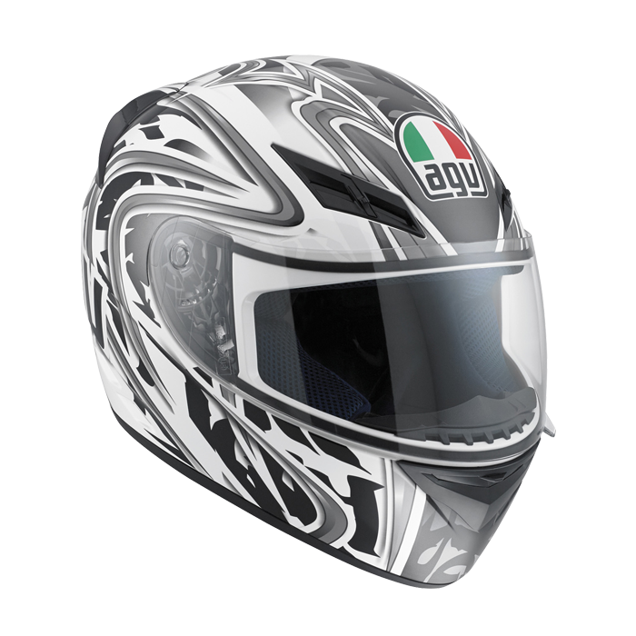 AGV K-3 Wire White Gunmetal Full Face Kask
