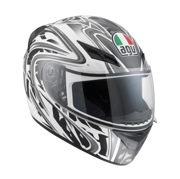 AGV K-3 Wire White Gunmetal Full Face Kask