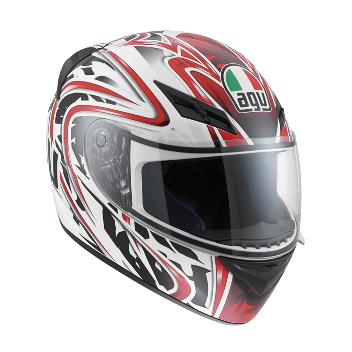 AGV K-3 Wire White Red Full Face Kask