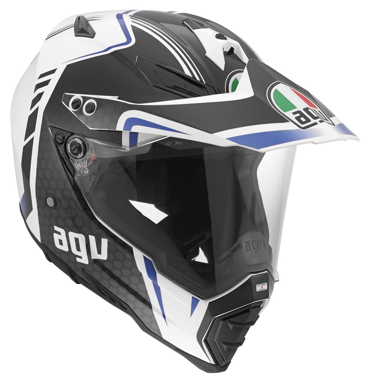 AGV AX-8 Dual Evo GT White Gunmetal Blue Off-Road / Enduro Kask
