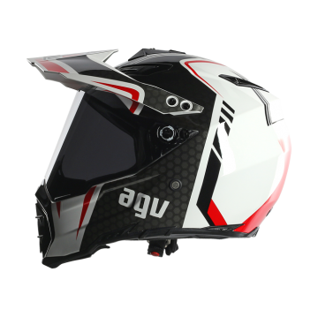 AGV AX-8 Dual Evo GT White Gunmetal Red Off-Road / Enduro Kask