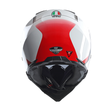 AGV AX-8 Dual Evo GT White Gunmetal Red Off-Road / Enduro Kask