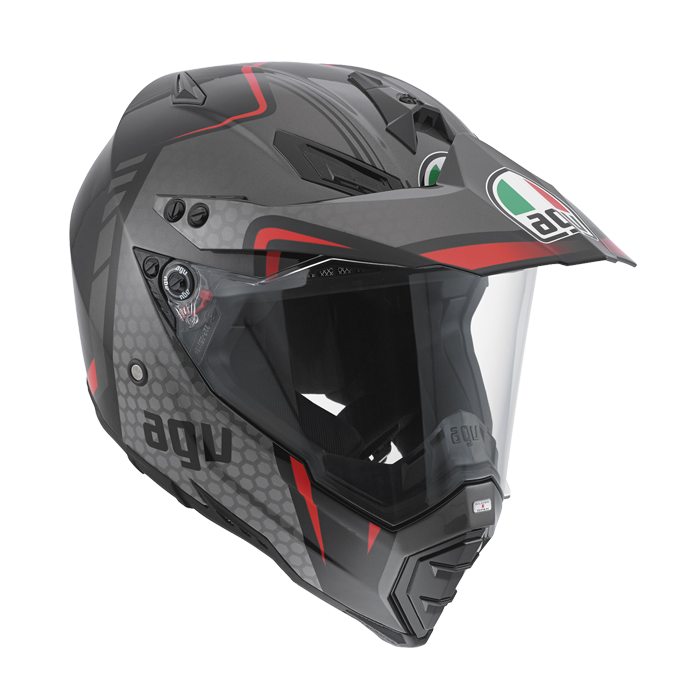 AGV AX-8 Dual Evo GT Black/Silver/Red Off-Road / Enduro Kask