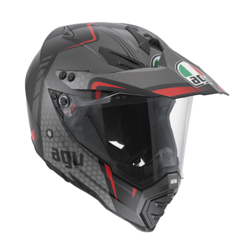 AGV AX-8 Dual Evo GT Black/Silver/Red Off-Road / Enduro Kask