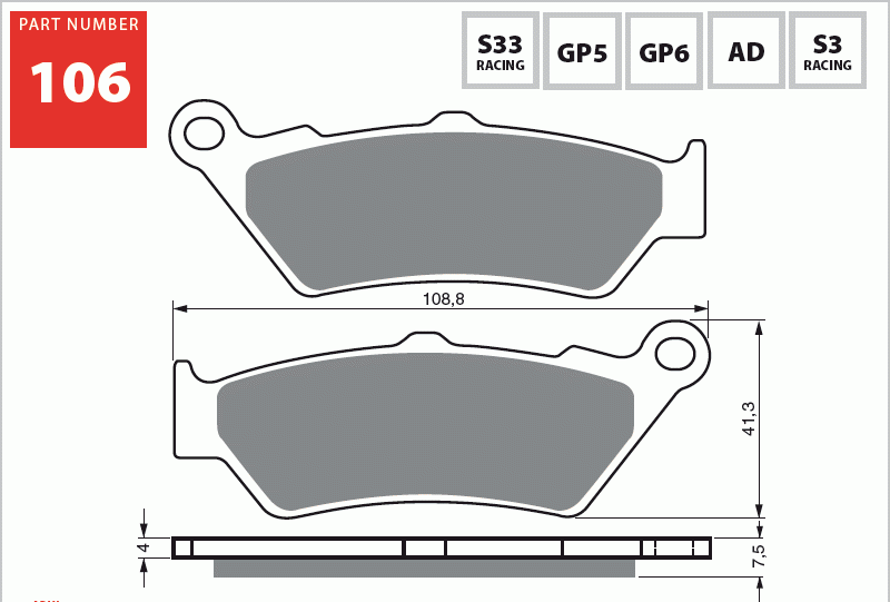 Bmw F800 Gs  2008+ Gold Ön Fren Balatası 106 S3 Serisi