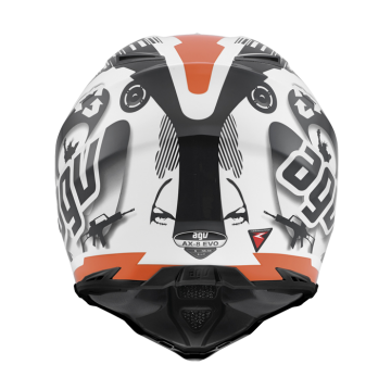 AGV AX-8 Evo Cool White Black Orange Off-Road / Enduro Kask